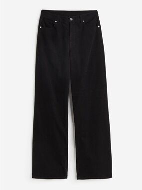 H&M Svideco Black Corduroy Trousers